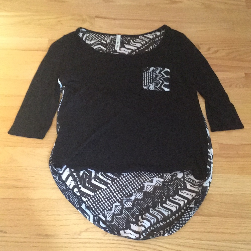 Black Patterned Top